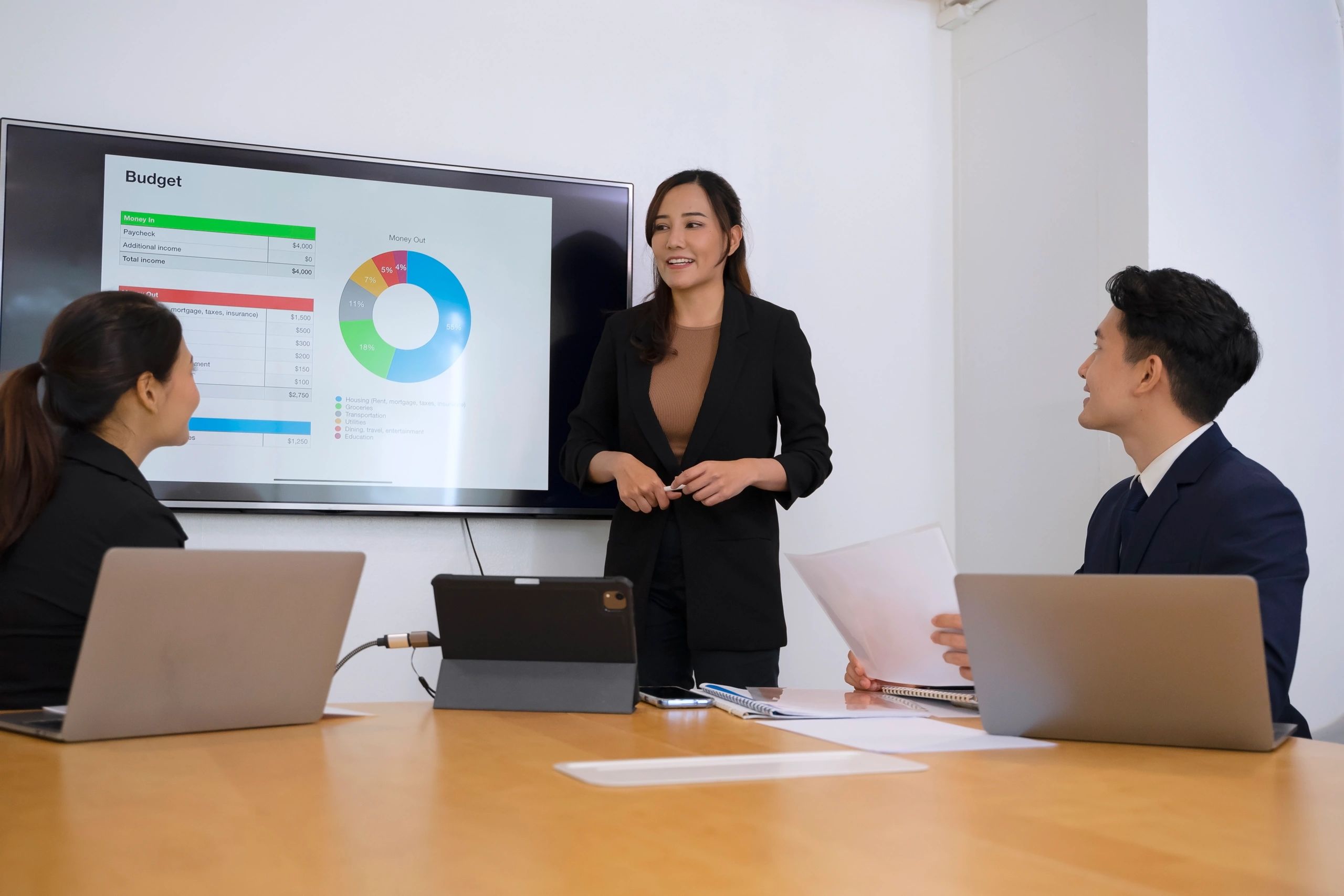 Local business team planning customer outreach