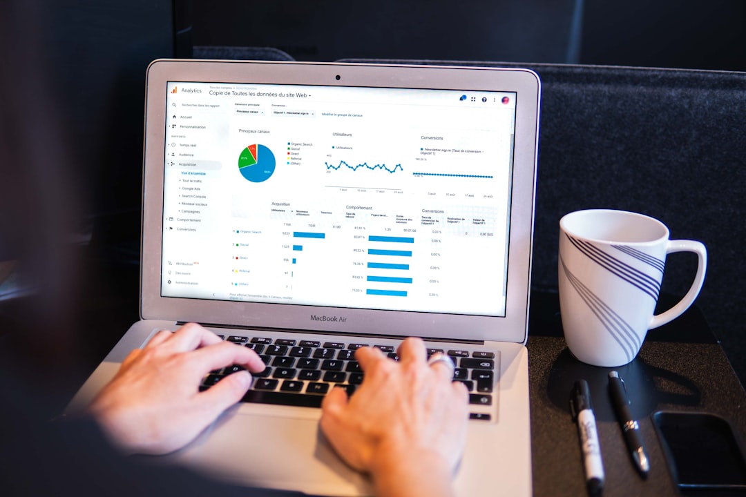Website analytics illustrating local SEO and social media marketing for Georgia businesses
